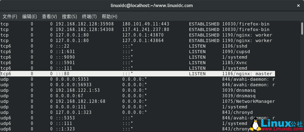 使用lsof命令查找在Linux中侦听指定端口的进程-栗子博客