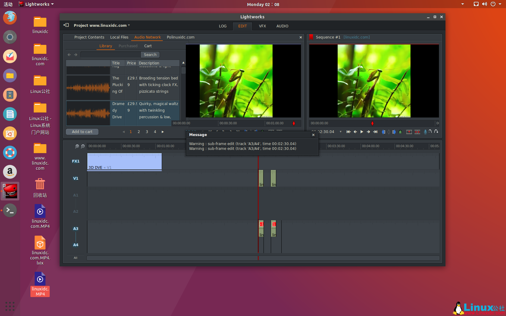 Ubuntu 18.04中PPA安装专业电影剪辑软件Lightworks 14.5