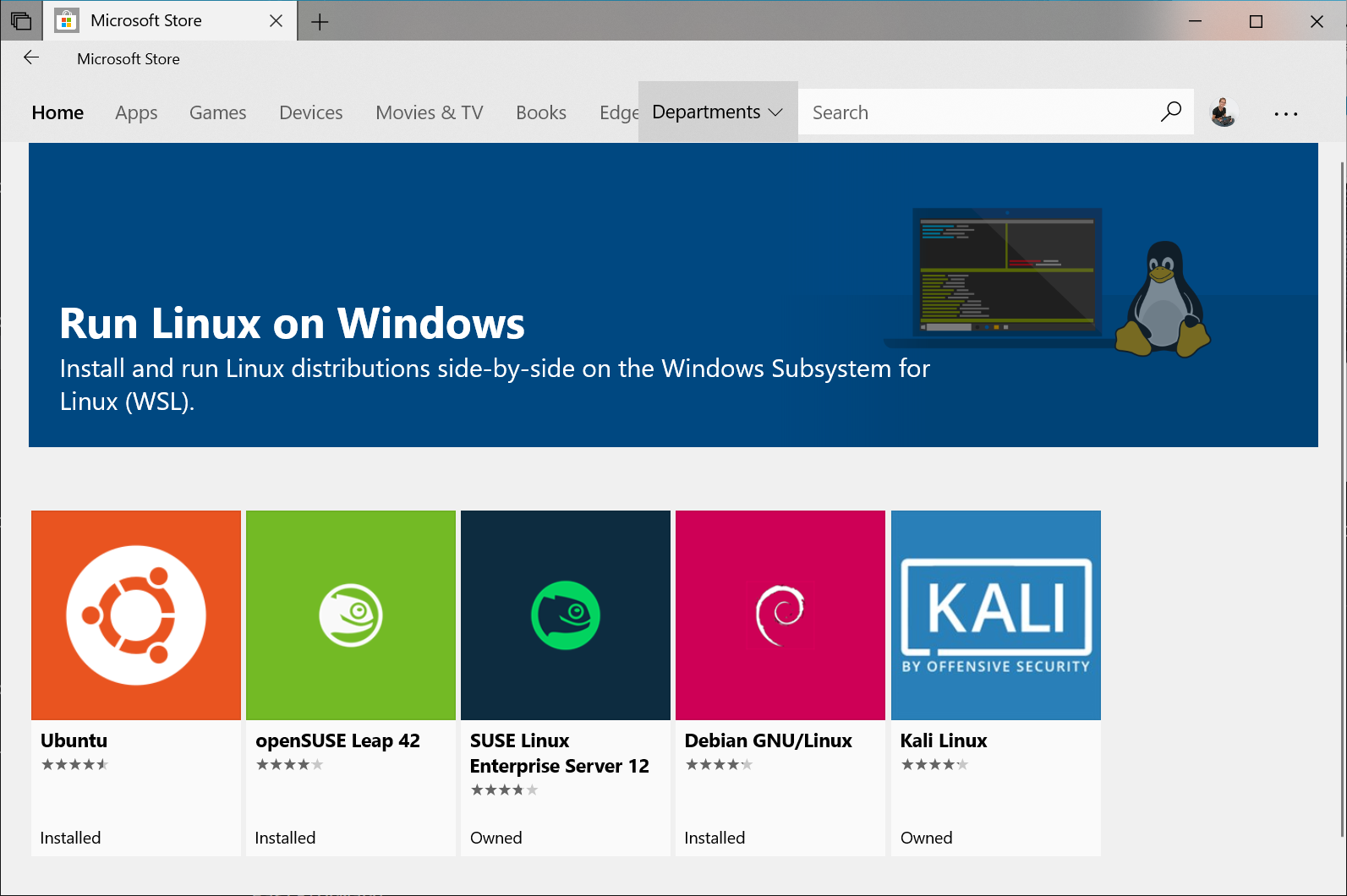适用于 Linux 的 Windows 子系统安装指南 (Windows 10)